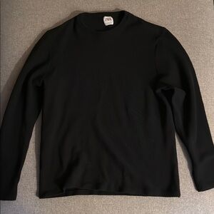 Zara Black Long Sleeve Top